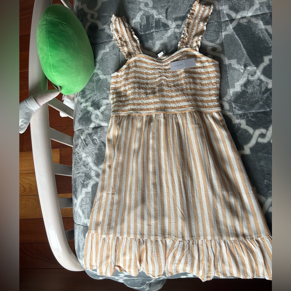 Yellow and White Dress